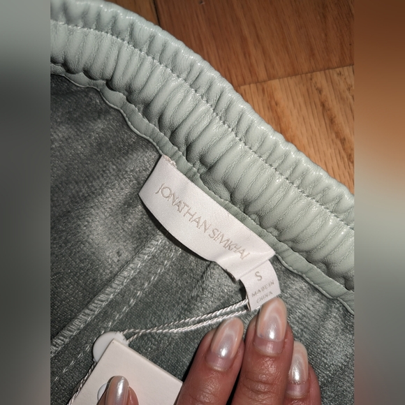 6. NWT JONATHAN SIMKHAI DOAH VEGAN LEATHER SHORTS - Picture 9 of 12